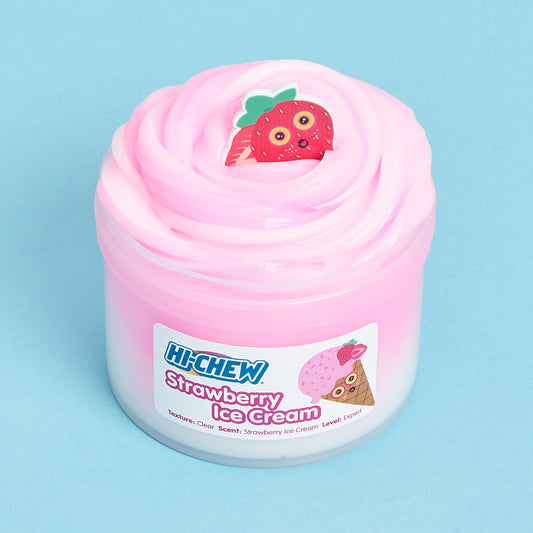 HI-CHEW® x Sloomoo Strawberry Ice Cream Slime - Sloomoo Institute Ecommerce 