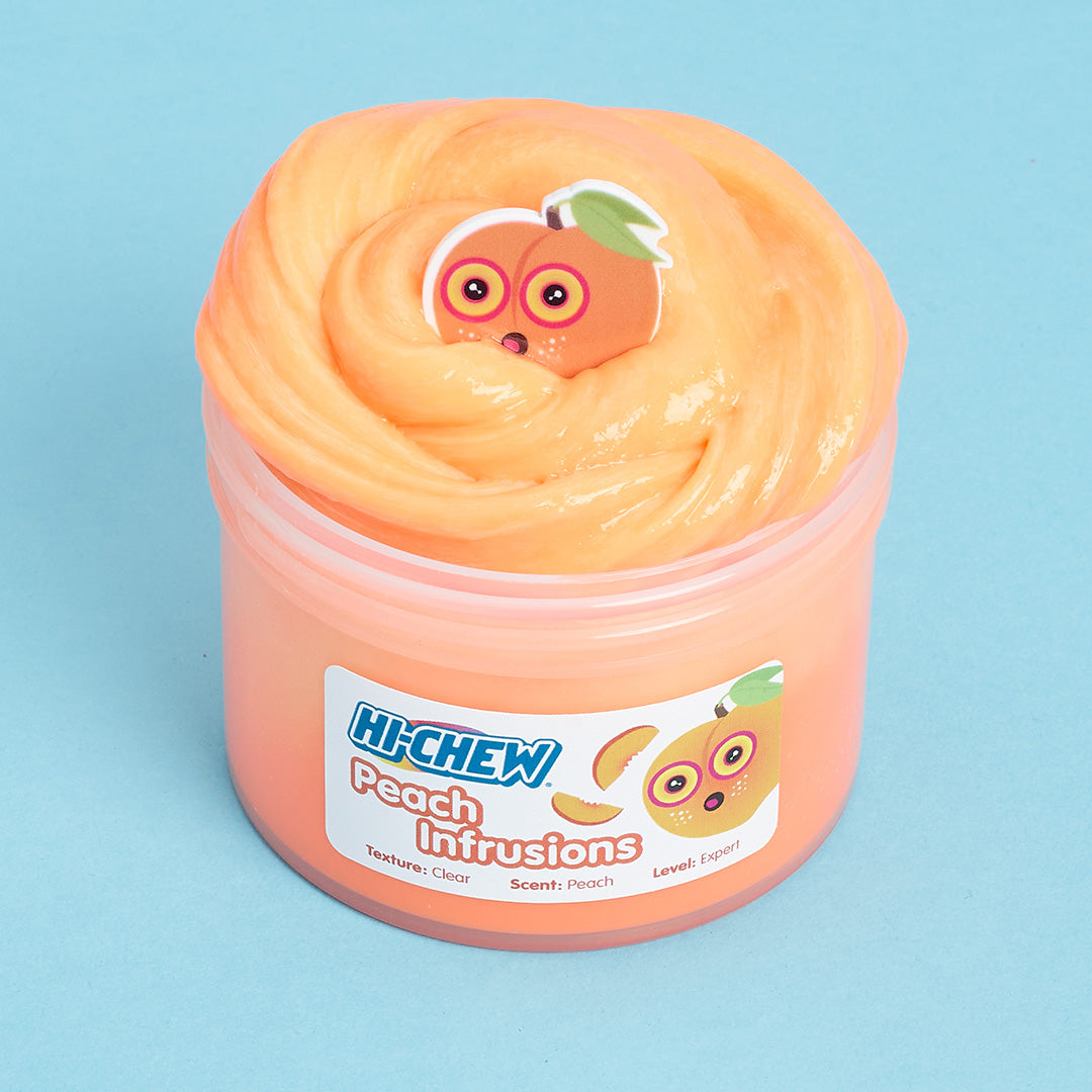 HI-CHEW® x Sloomoo Peach Infrusions Slime - Sloomoo Institute Ecommerce 