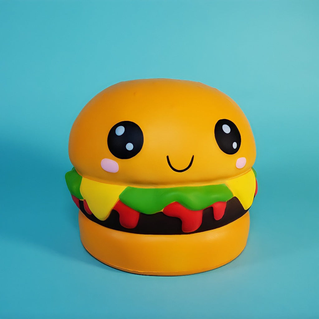 Giant Smiley Burger Squishy - Sloomooinstitute
